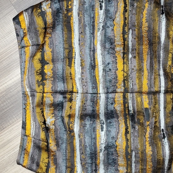 Lafayette 148 New York Gold and Gray Mini Skirt - Picture 9 of 12